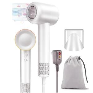 NWT Hair High Speed Brushless Motor 1600W Negative Ionic Low Noise Blow Dryer